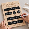 Bild in Galerie-Betrachter laden, Einschulung Tafel personalisiert - bunte Erinnerungstafel aus Holz zum Beschriften zum Schulanfang by Woodlandkid - - Letter Boards & Accessories