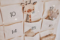 Load image into Gallery viewer, Adventskalender Kinder zum Befüllen, personalisiert mit Namen | Stoff Weihnachtskalender Baumwolle 90x60 cm | Geschenk Geschwister by Woodlandkid - Christmas - Advent Calendars
