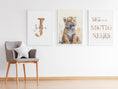 Bild in Galerie-Betrachter laden, Tiger Wandbilder Set mit Name personalisiert | Poster Geburt | Kinderzimmer | Geschenk Tiere Bilder Baby Wand Deko Kunstdruck | Einzelbild