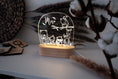 Bild in Galerie-Betrachter laden, Nachtlicht personalisiert mit Waldtierfreunden aus Acryl, LED Lichter, Deko fürs Kinderzimmer, Geburtstagsgeschenk, Geschenkidee
