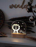 Bild in Galerie-Betrachter laden, Personalisierte "Löwe" Nachtlampe aus Holz und Acryl, LED Kinderzimmer Lampe, Taufgeschenk, Babylampe, Geschenkidee für Kleinkinder