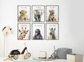 Load image into Gallery viewer, Motivationsposter Safari | Mit eigenem Spruch oder ohne | Kinderzimmer | Geschenk | Safari Tiere | Wandbilder Kinder | Babyzimmer Wanddeko