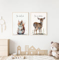 Bild in Galerie-Betrachter laden, Motivationsposter Waldtiere | Mit eigenem Spruch oder ohne | Kinderzimmer | Geschenk | Waldtiere | Wandbilder Kinder | Babyzimmer Wanddeko
