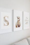 Bild in Galerie-Betrachter laden, Lama Wandbilder Set oder einzeln mit Name personalisiert, Wohndeko Kinderzimmer Geschenk Deko Wand Bilder Babyzimmer Wanddeko Kunstdruck