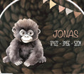 Load image into Gallery viewer, Nachtlicht "Gorilla" personalisiert aus Acryl, Holzfuß Gravur, Geschenk Geburt, Kinderzimmer, Persönliches Geburtstagsgeschenk, Taufe