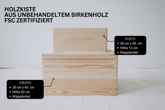 Erinnerungskiste Bär aus Holz personalisiert | Geschenkidee zur Taufe, Geburt, Start in den Kindergarten und vieles mehr by Woodlandkid - Erinnerungskisten - Boxes & Bins