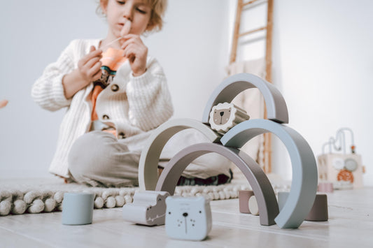 Balancespiel - Geschenk zur Geburt Junge und Mädchen, motorisches Taufgeschenk zur Förderung der , Zug personalisiert by Woodlandkid - - Baby & Toddler Toys
