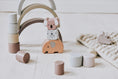 Load image into Gallery viewer, Stapelspiel - Geschenk zur Geburt Junge und Mädchen, motorisches Taufgeschenk zur Förderung der , Zug personalisiert by Woodlandkid - - Baby & Toddler Toys
