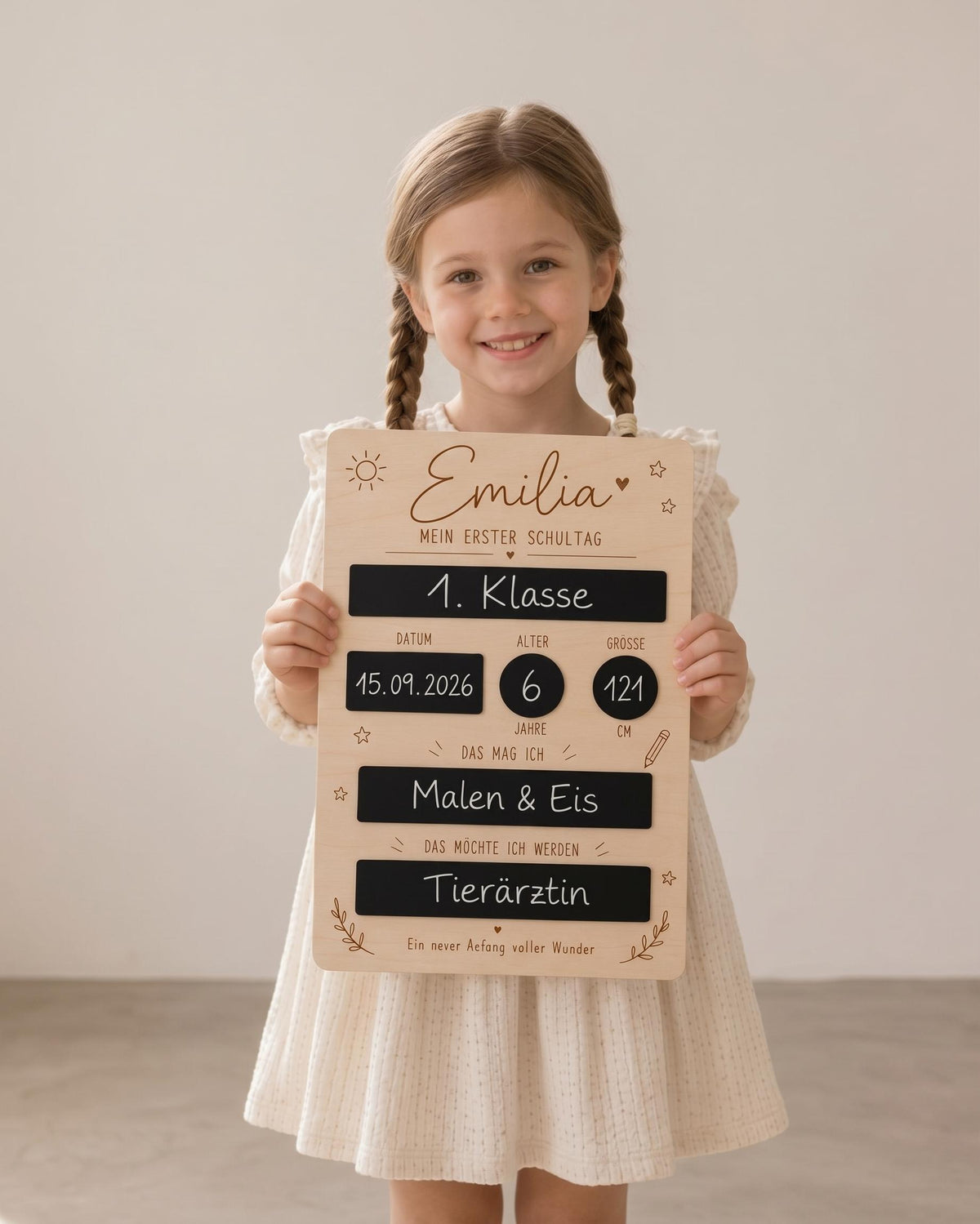 Einschulung Tafel personalisiert - bunte Erinnerungstafel aus Holz zum Beschriften zum Schulanfang by Woodlandkid - - Letter Boards & Accessories