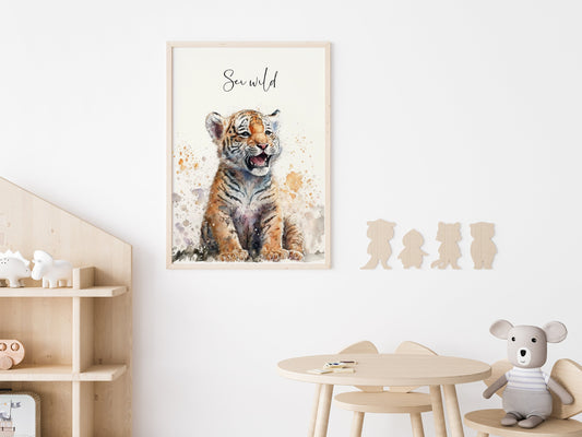 Motivationsposter Safari | Mit eigenem Spruch oder ohne | Kinderzimmer | Geschenk | Safari Tiere | Wandbilder Kinder | Babyzimmer Wanddeko