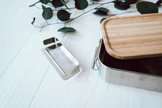 Trenner für Brotdose aus Edelstahl mit Holzdeckel | Zubehör für Edelstahl Lunchbox